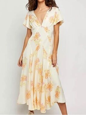 Free People Laura Printed Midi Dress
